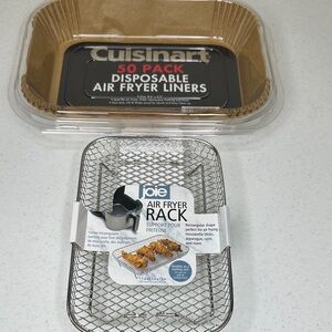Cuisinart Brown Disposable Air Fryer Liners with Joie Air Fryer Rack